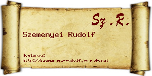 Szemenyei Rudolf névjegykártya