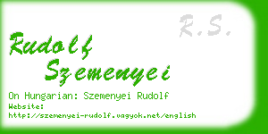 rudolf szemenyei business card